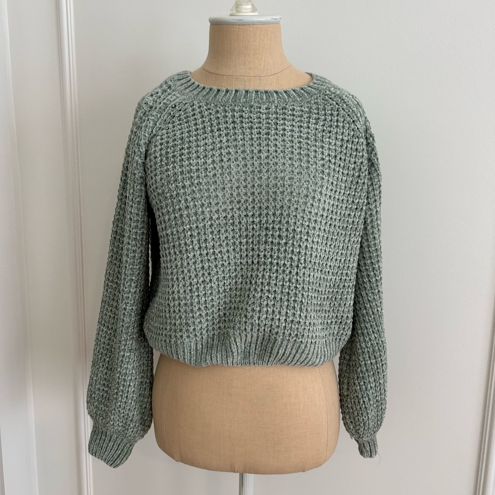 Cozy Knit Women's Sweater - Green